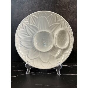 Neuwirth Portugal Majolica Footed Sunflower Artichoke Ceramic 9.5in Plate